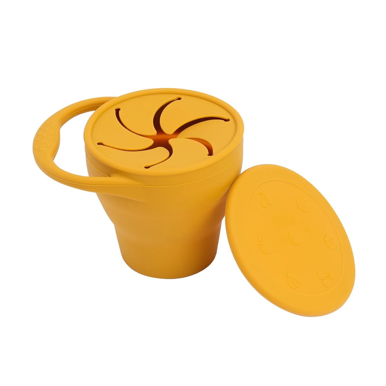 1PCS Baby Silicone Tableware Collapsible Snack Cup Baby Shower Gift Portable Baby Snack Box Feeding Trianing Baby Food Storage