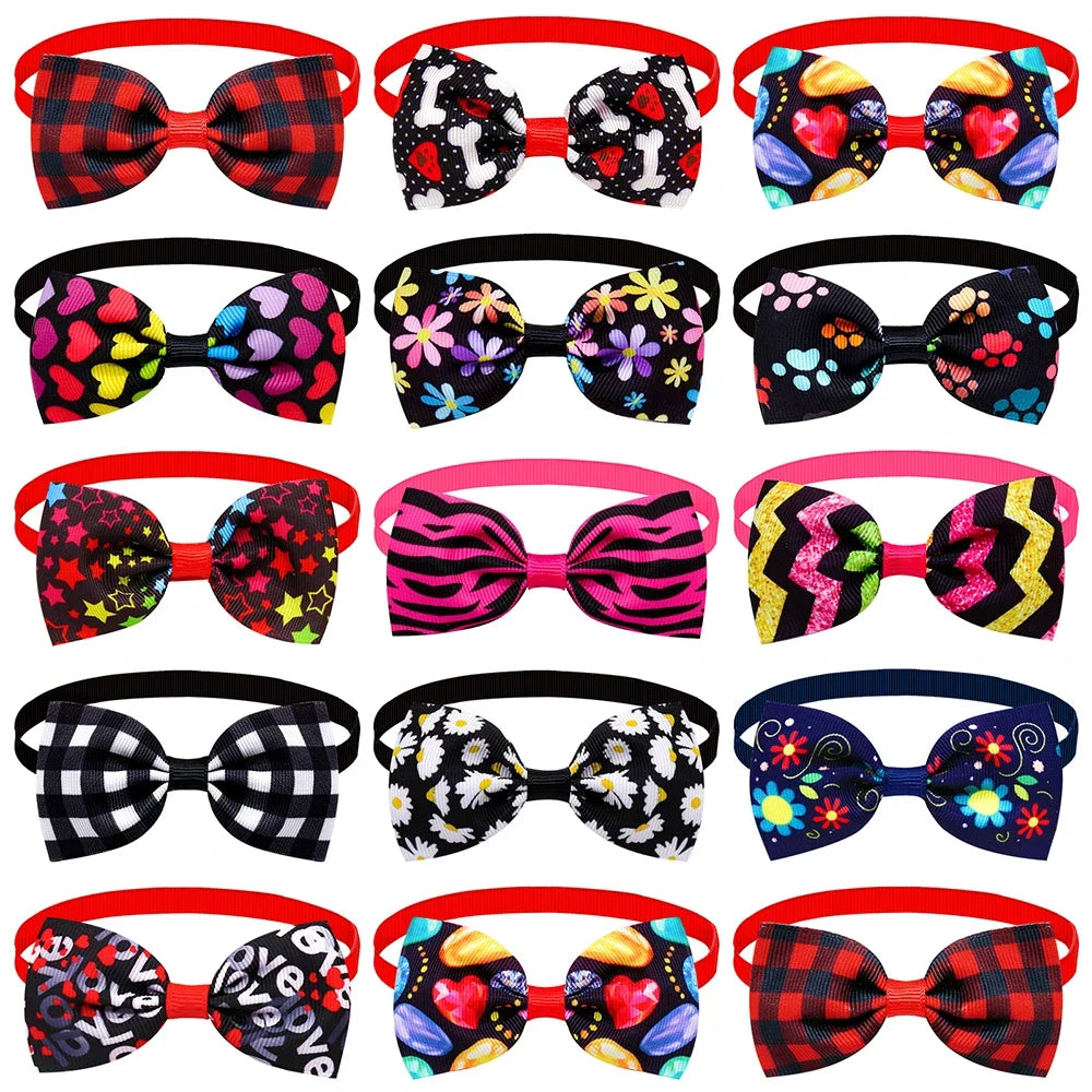 50PCS Dog Bluk Bow tie Fashion Dog Supplies Small Dog Cat Bowties Pet Accessories For Dogs Accessories Pet Supplies Dogs