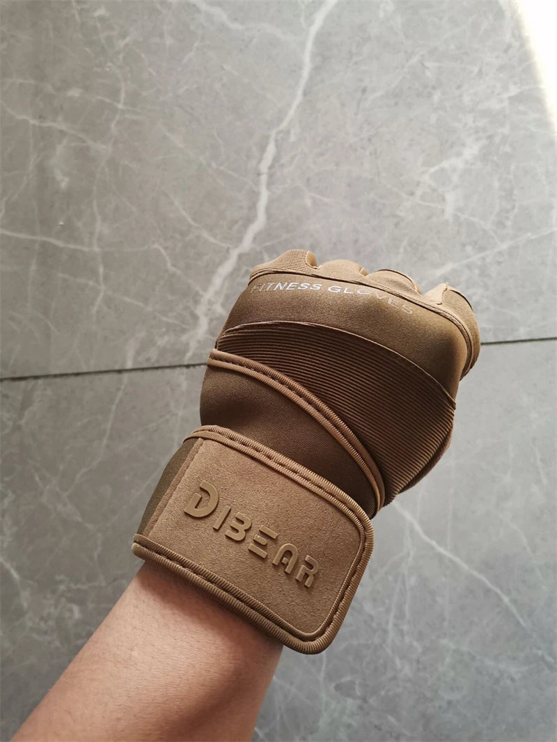 Half Finger Bodybuilding Gym Gloves Weightlifting Dumbbell Kettlebell Training Workout Fitness Gloves For Man Women