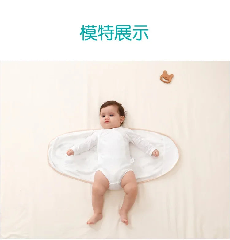 Baby Swaddle Blanket 0-6 Months Strap Protect Belly Baby Sleeping Blanket Wrap for New Born Thin-style for Summer