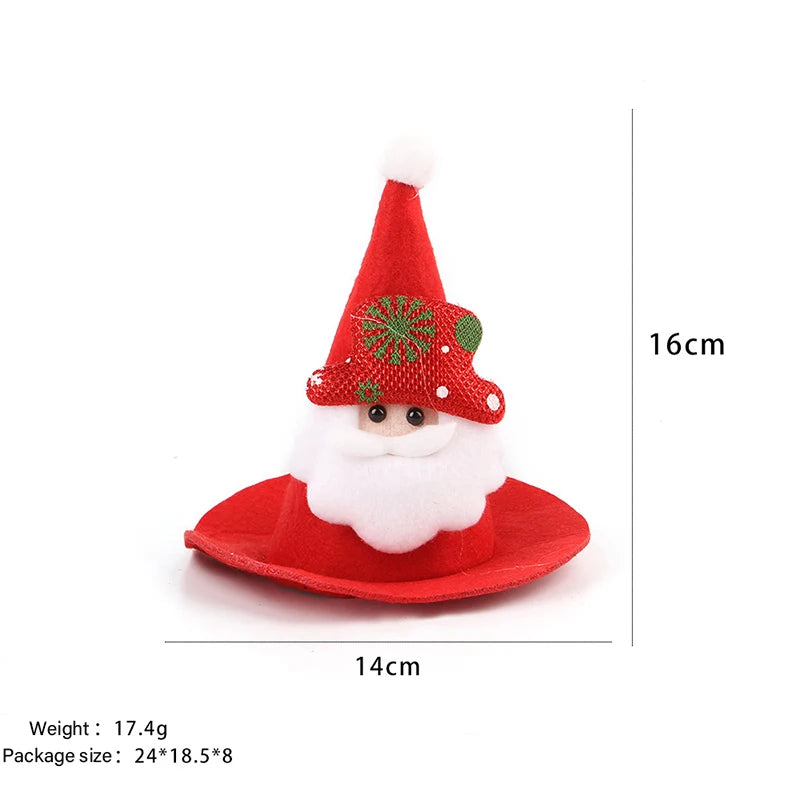Pet Dog Cat Santa Hat Christmas Costume Accessories Small Dogs Cats Winter Warm for Holloween Holiday Christmas Party Photos
