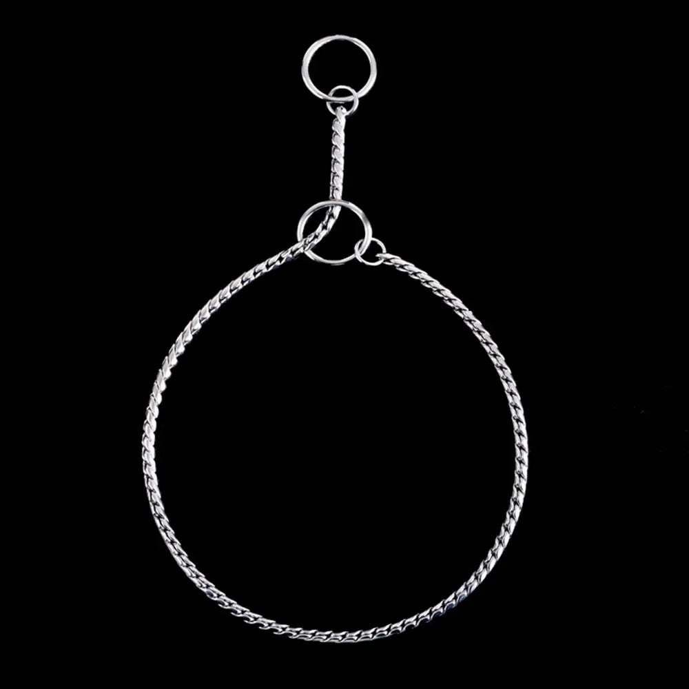 Copper Snake P Chain Dog Collar Small Puppy Large Dog Collar Necklace Choker Pet Training Supplies Slip Collar Gold Sliver Black