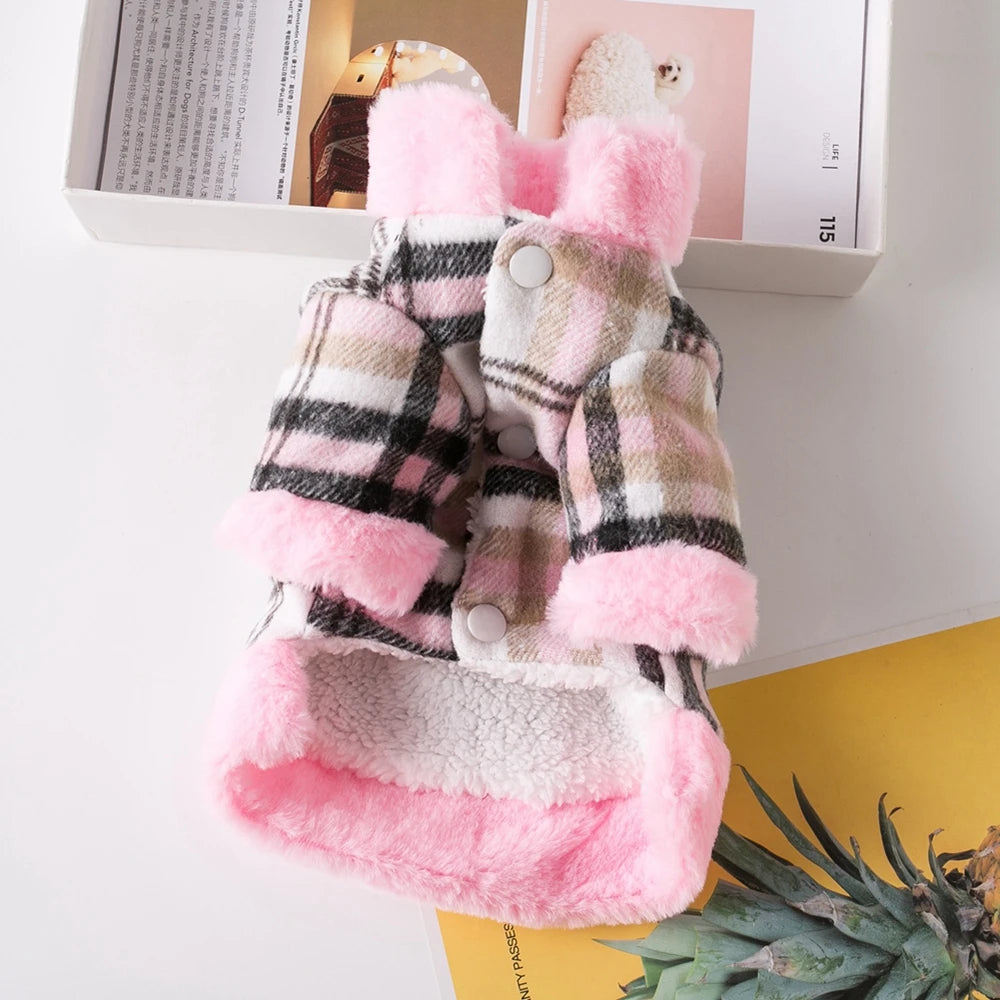 Pet Dog Clothes Lattice Coat Autumn Winter Dogs Pet Clothing Costume Clothes For Dogs Jacket Ropa Perro chihuahua Yorkshire