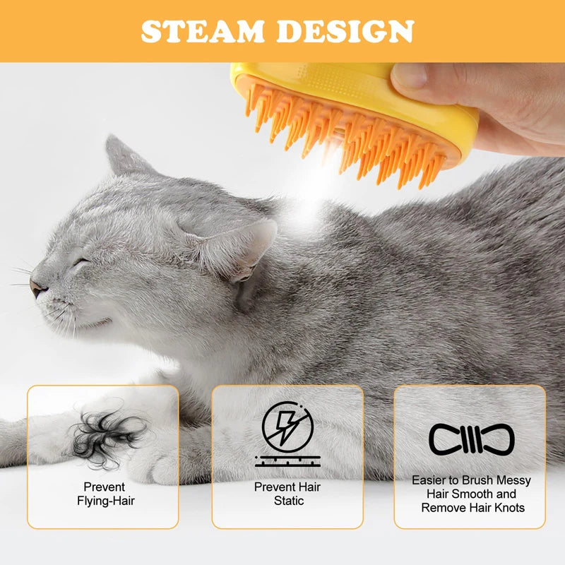 3IN1 Water Steam Brush Pets Grooming for Dogs Steam Cats Comb Brush for Cats with Vaporizer Anti-scratch Spray Accessories Cats