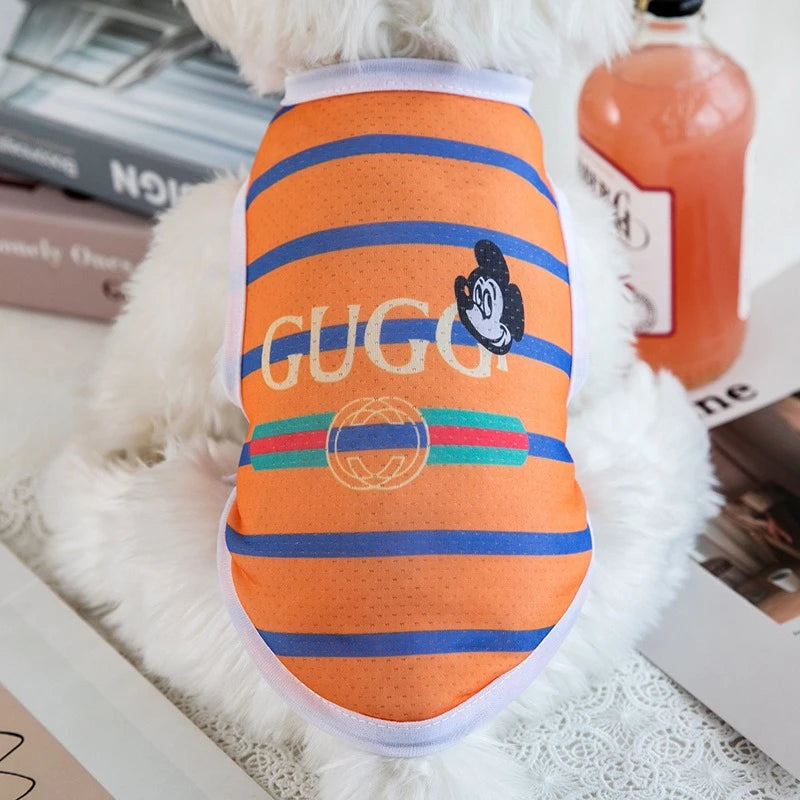 1 PC Lightweight Summer Vest for Pets Chihauhua XS-XXL Big Dogs Clothing Ice Felt Overall Cartoon No Fading Pet Cat Overalls