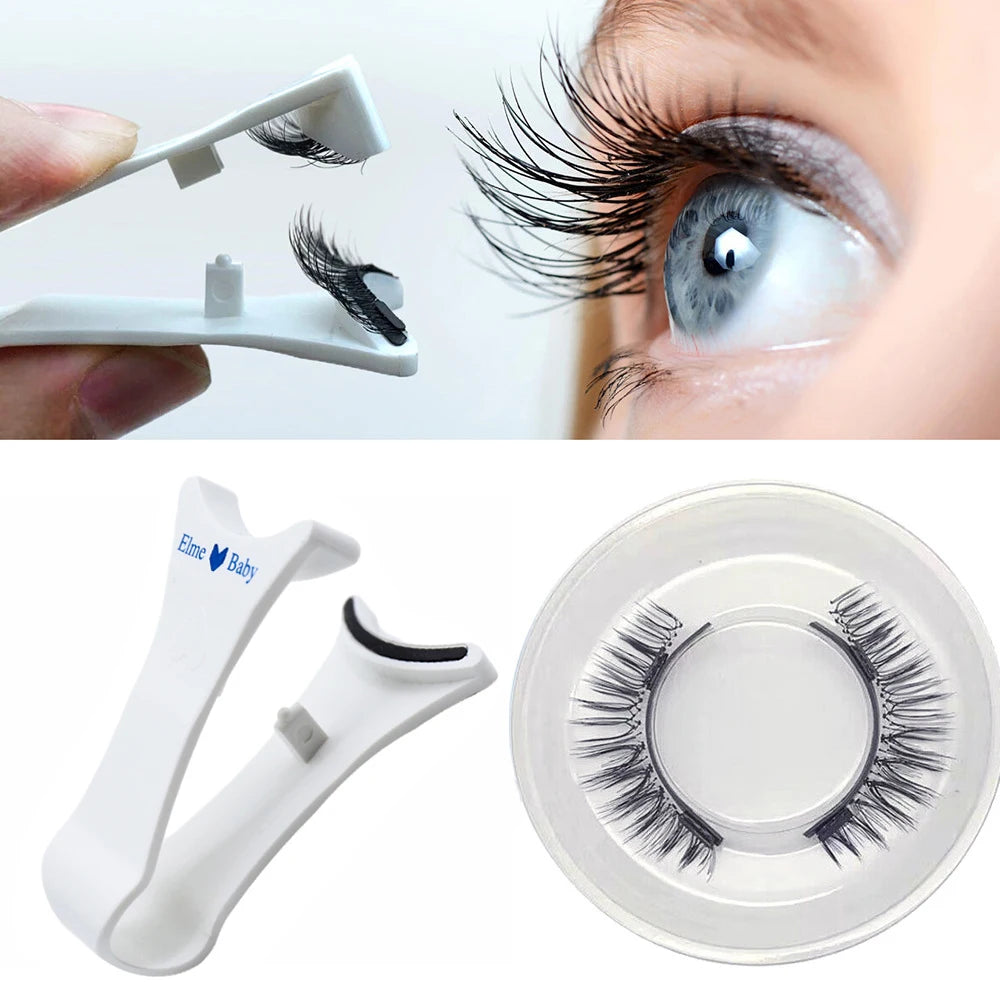 New Quantum Magnetic Eyelash Curler Reusable Eyelashes Applicator Portable False Eyelash Assist Makeup Tools Accessories
