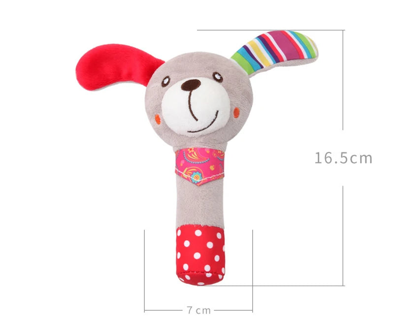 Baby Plush Rattle Cartoon Animals Crib Mobile Bed Bell Toys 0-12 Months Infant Toddler Early Educational Toy for Newborn Gifts
