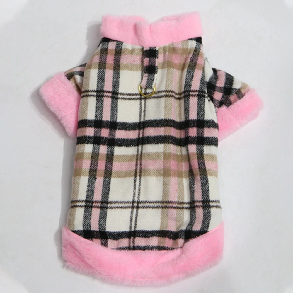 Pet Dog Clothes Lattice Coat Autumn Winter Dogs Pet Clothing Costume Clothes For Dogs Jacket Ropa Perro chihuahua Yorkshire