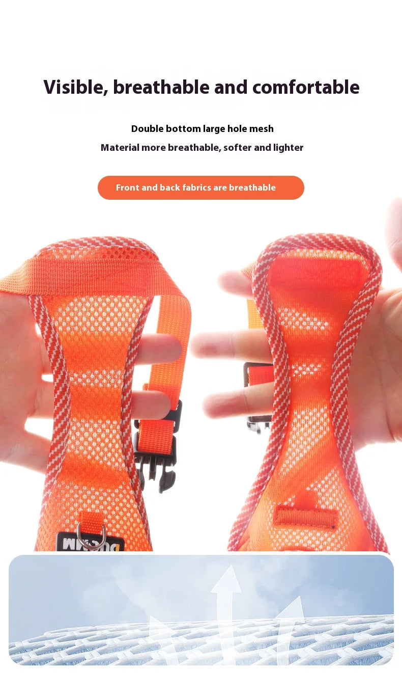 New Breathable Reflective Dog Harness Vest Easy To Wear Comfortable Adjustable Pet Harness for Small Medium Dogs