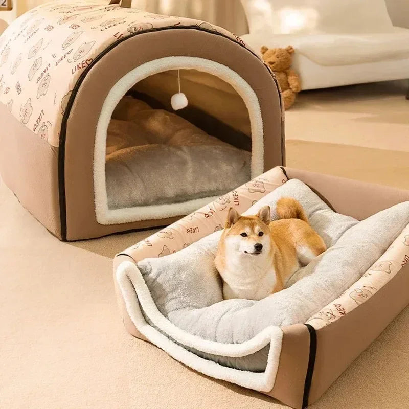 1PC Big Dog Kennel Winter Warm Pet Bed for Small Medium Dogs Removable Dog Sleeping Bed Puppy Bed Kennel Dog Accessories 개집