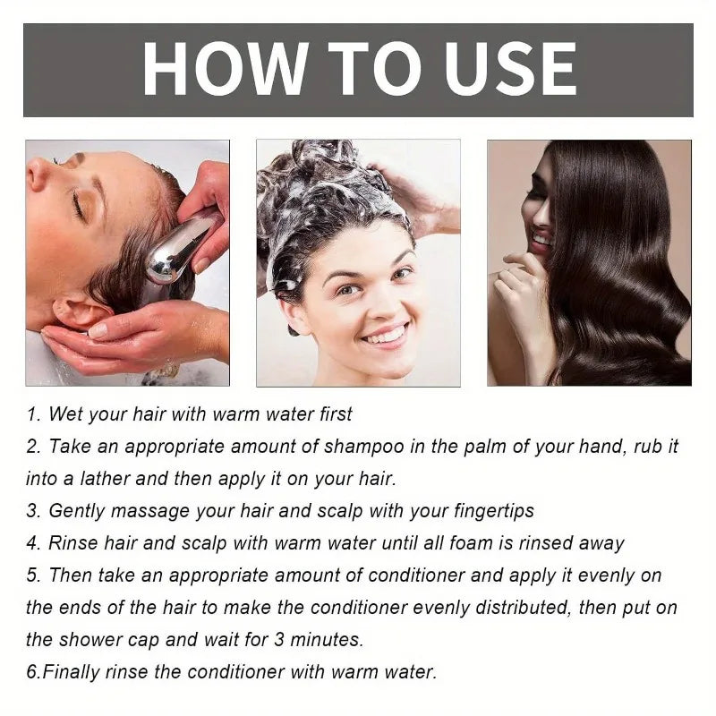 Onion Biotin and Rosemary Shampoo and Conditioner Set Deeply Moisturize and Smooth Nourishes Hair Roots Improves Hair Quality