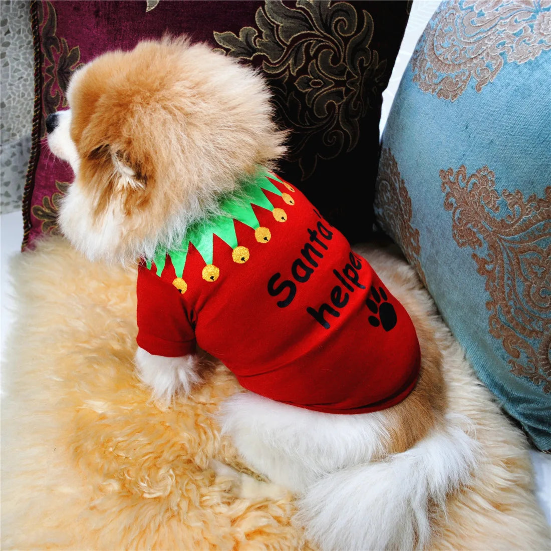 Christmas Dog Clothes New Year Pets Dogs Clothing For Small Medium Dogs Costume Chihuahua Pet Shirt Warm Dog Clothing Yorkshire