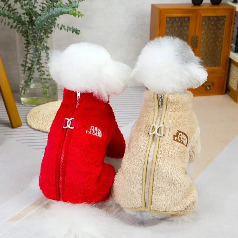 Pet Dog Clothes Large Dogs Sweatshirt Sweater Warm Jackets Coats Small Winter Hat Cloak Fur Coat Clothing Suit Big Medium Jumper