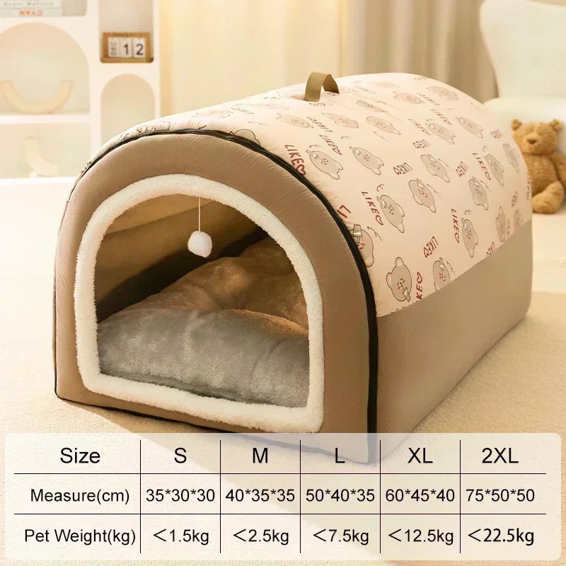 1PC Big Dog Kennel Winter Warm Pet Bed for Small Medium Dogs Removable Dog Sleeping Bed Puppy Bed Kennel Dog Accessories 개집