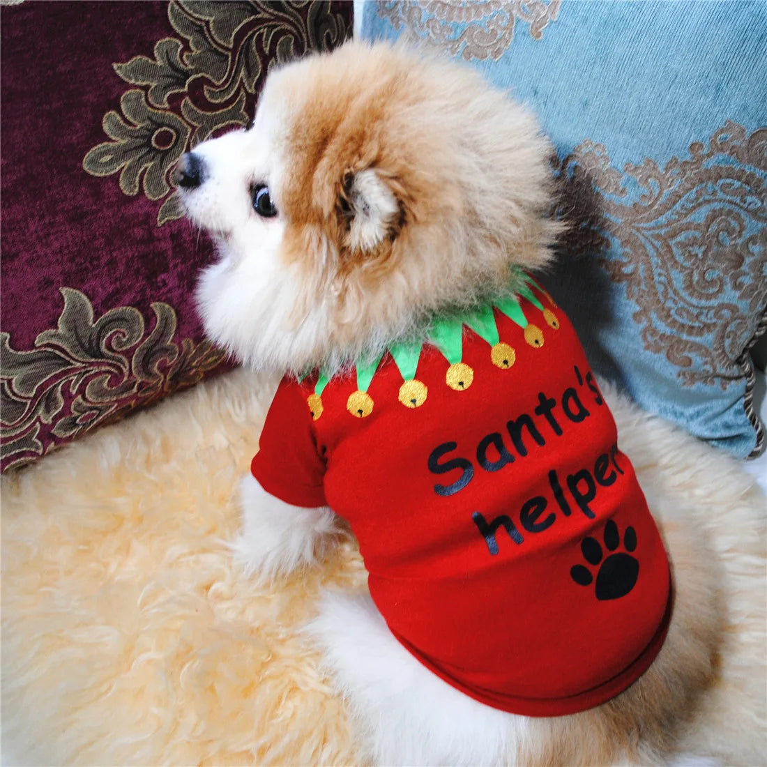 Christmas Dog Clothes New Year Pets Dogs Clothing For Small Medium Dogs Costume Chihuahua Pet Shirt Warm Dog Clothing Yorkshire