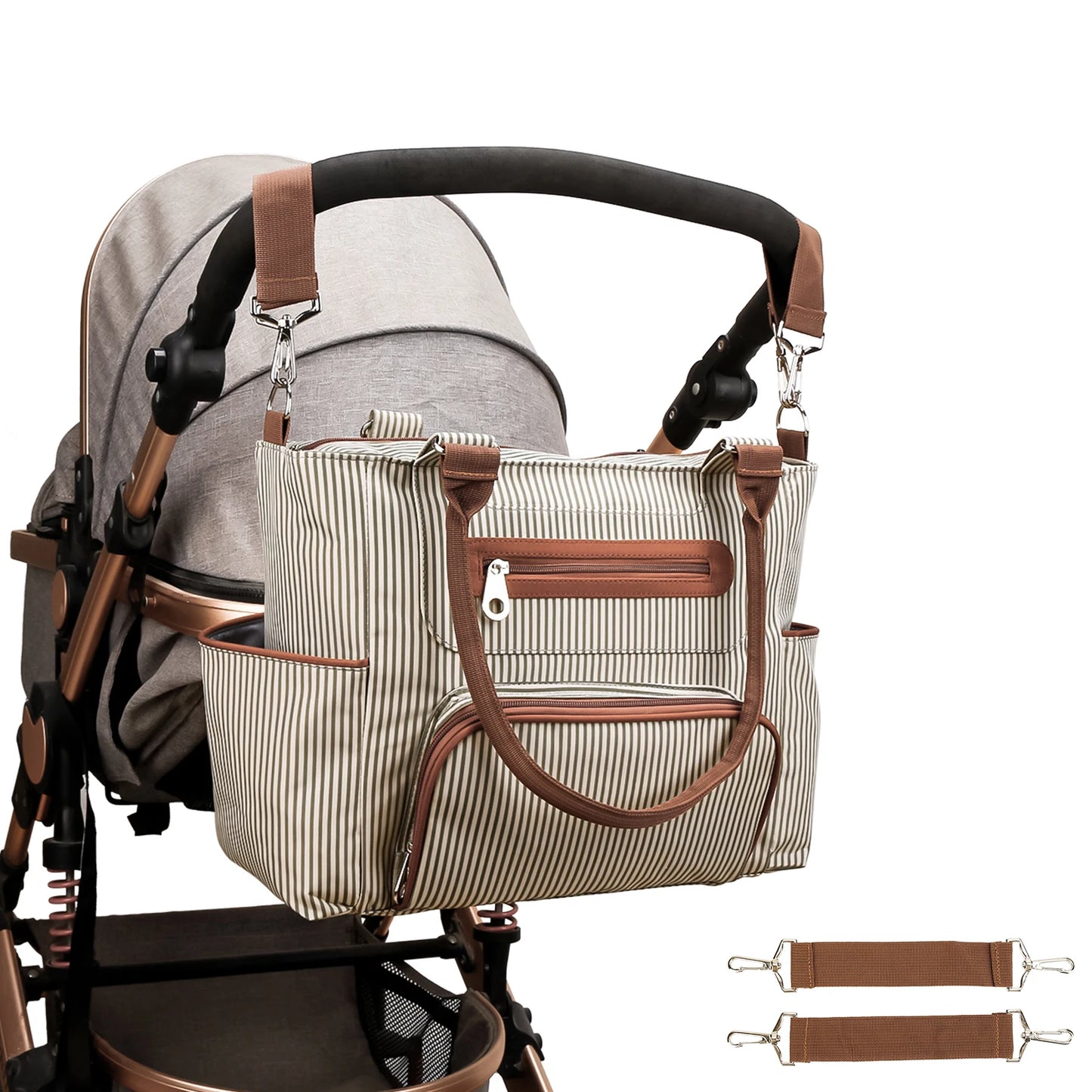 7pcs Nappy Changing Bag Set,Multifunction Mummy Tote Bag Baby Changing Bag Shoulder Handbag Travel Diaper Bag