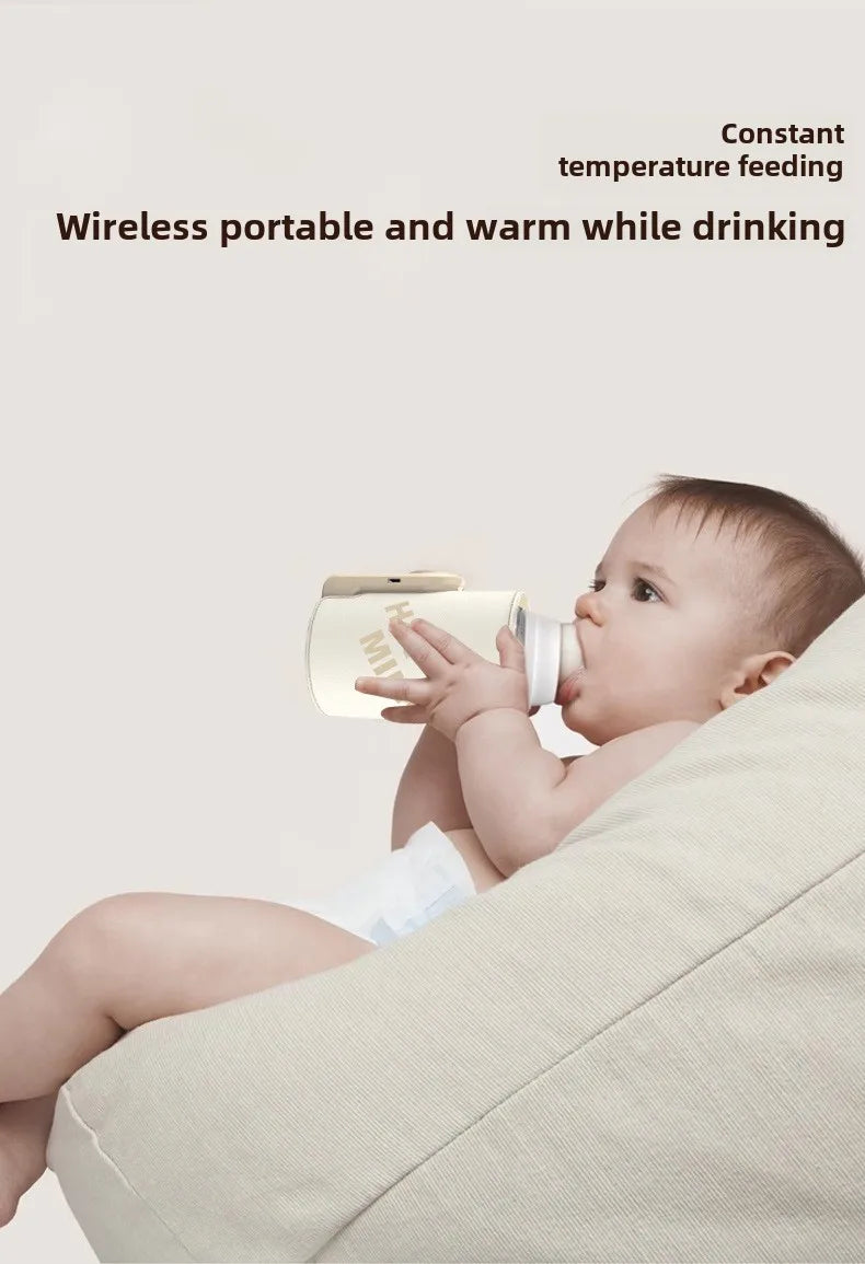USB Multifunctional High-capacity Baby Feeding Bottle Smart Temperature Control Warmer Screen Newborn Baby Bottle Warmer Sleeve