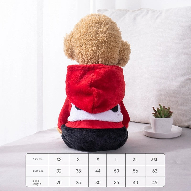 Cat Clothes Tiger Outfit Thermal Cotton-Padded Clothes Kitten Blue Cat British Shorthair Muppet Autumn and Winter Pet Dog Four-Legged Clothes