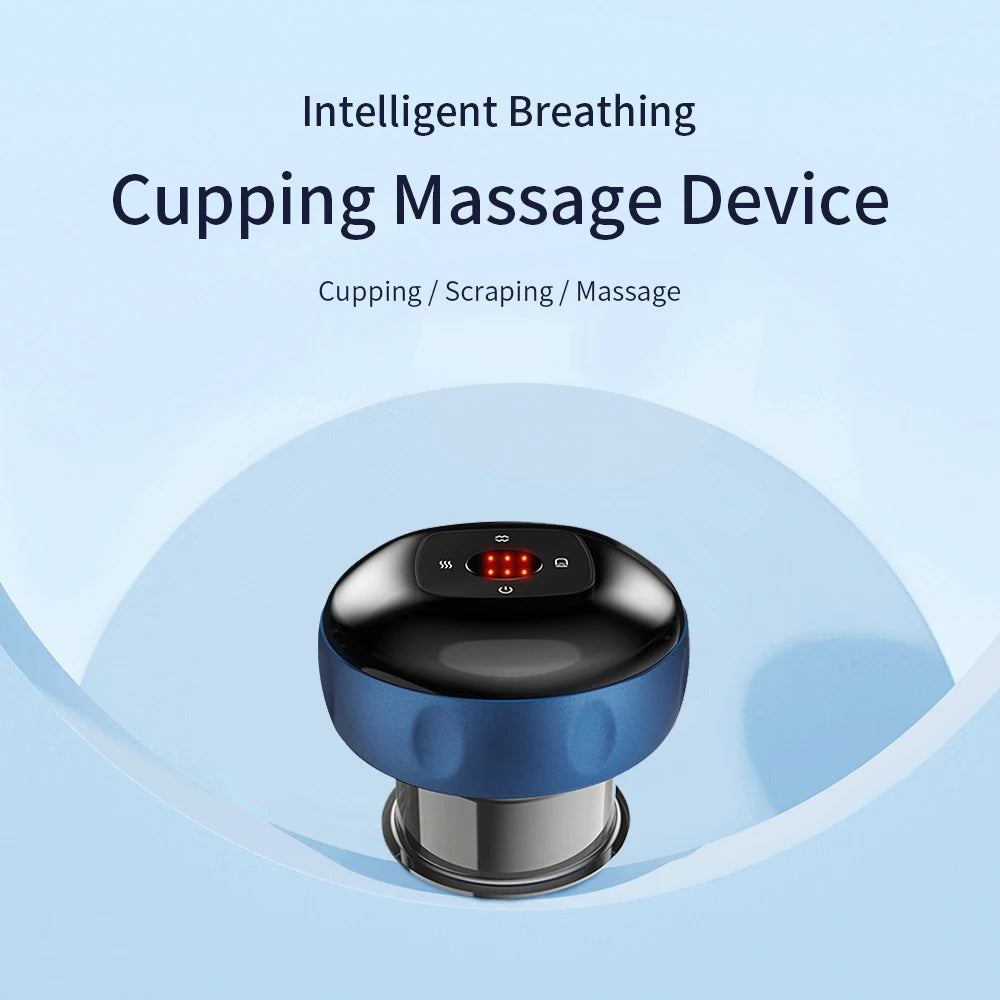 Body Scraping Massage Smart Electric Vacuum Cupping Heating Suction Cup Device Back Neck Arm Massger 6/12 Level Cupping