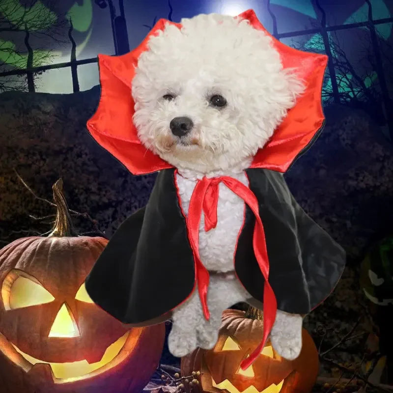 New Funny Pet Dog Halloween Costume Dog Cat Costumes for Small Dogs Cosplay Vampire Cloak Dog Cat Clothes Cloak Pet Supplies