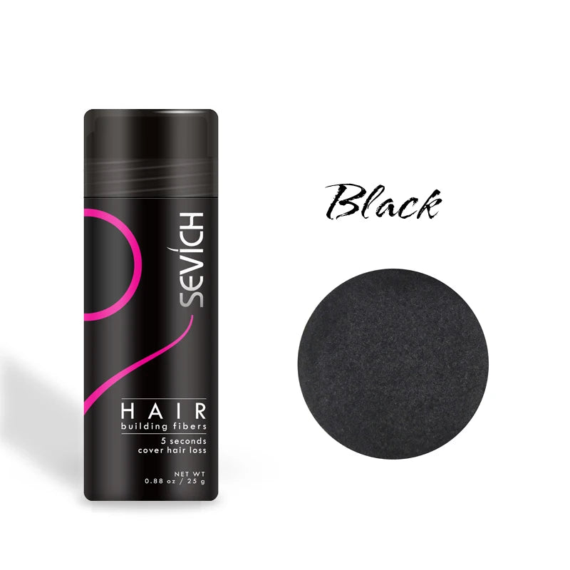 Sevich Hair fiber Spray 25g Keratin Hair Building Fibers Regrowth Powder Hair Root Cover Up Thickening Hair Loss Concealer Spray