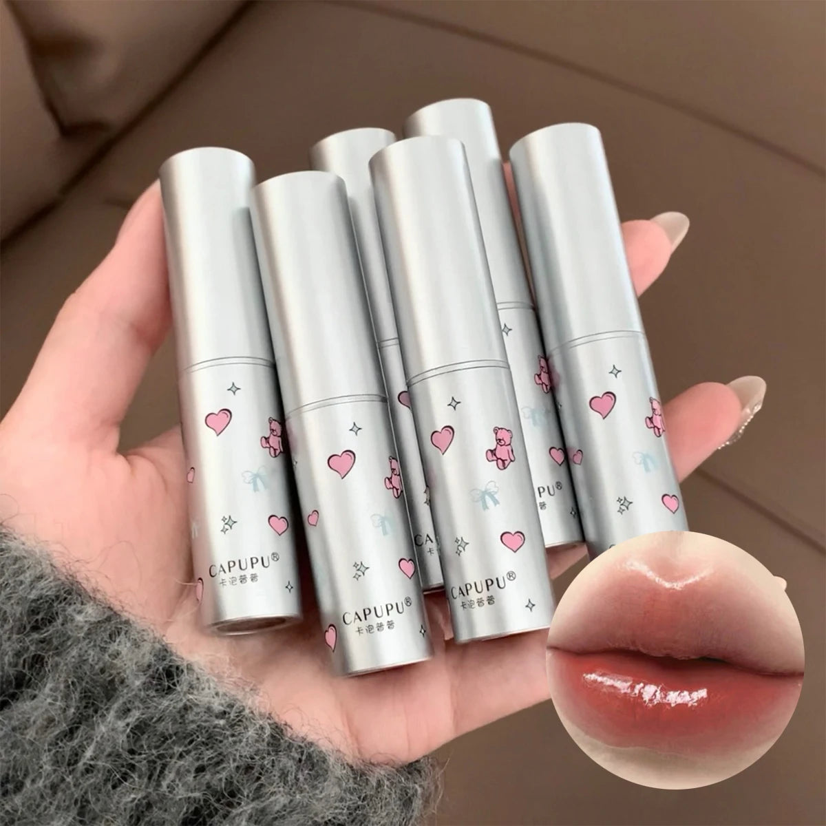 Solid lip gloss lipstick Mirror hydrating moisturizing moisturizing long-lasting and non-fading lipstick high appearance level