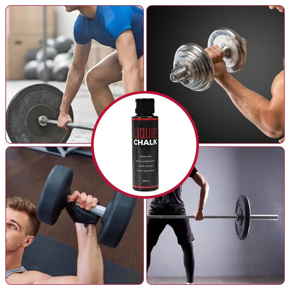 50ml/100ml Liquid Chalk Sweat-Resistant Workout Magnesium Powder Anti-slip Cream Grip Weight Lifting Climbing Gym Sports Chalk