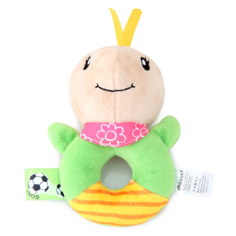 Baby Plush Rattle Cartoon Animals Crib Mobile Bed Bell Toys 0-12 Months Infant Toddler Early Educational Toy for Newborn Gifts