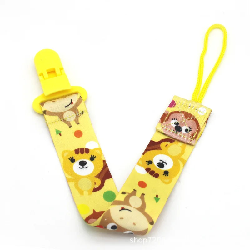Cartoon Baby Pacifier Clip Chain Ribbon Dummy Soother Holder Chain Anti-drop Buckle Strap for Pacifier Baby Feeding