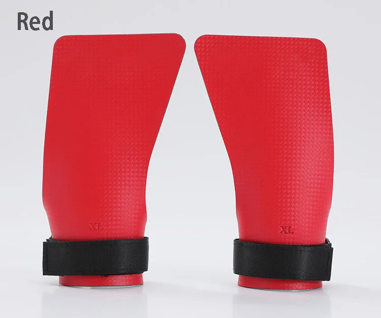 A Pair of Carbon No Finger Hole Hand Grips for Crossfit Pull Ups Cross Training Kettlebell Gymnastics Workout Palm Protector