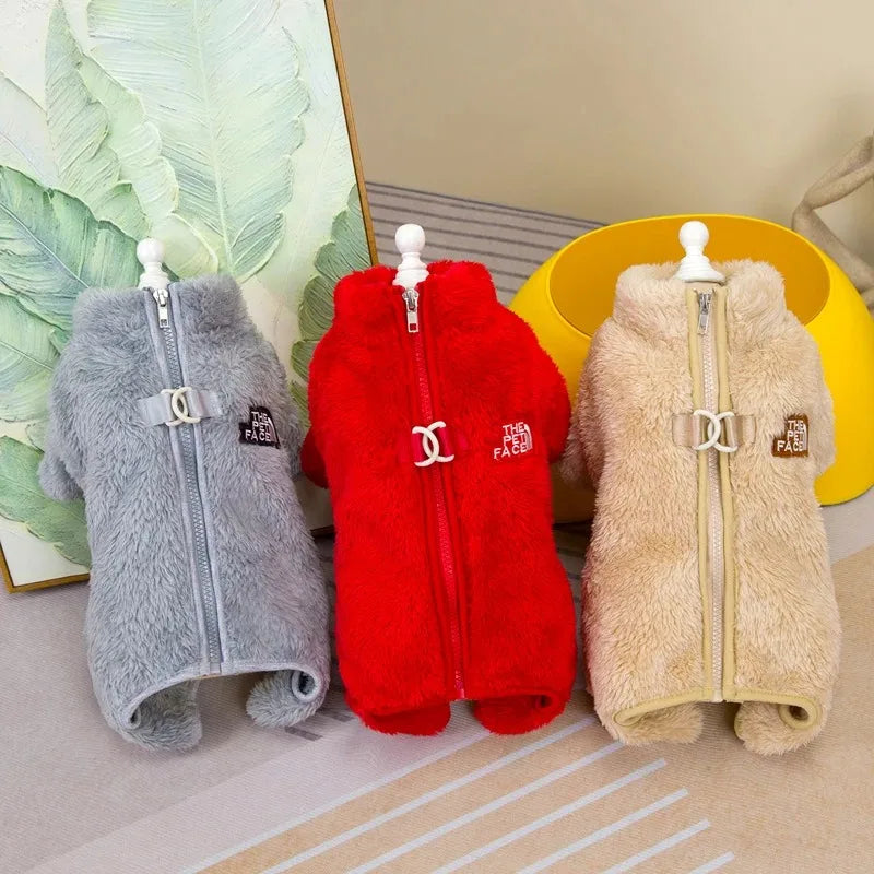Pet Dog Clothes Large Dogs Sweatshirt Sweater Warm Jackets Coats Small Winter Hat Cloak Fur Coat Clothing Suit Big Medium Jumper