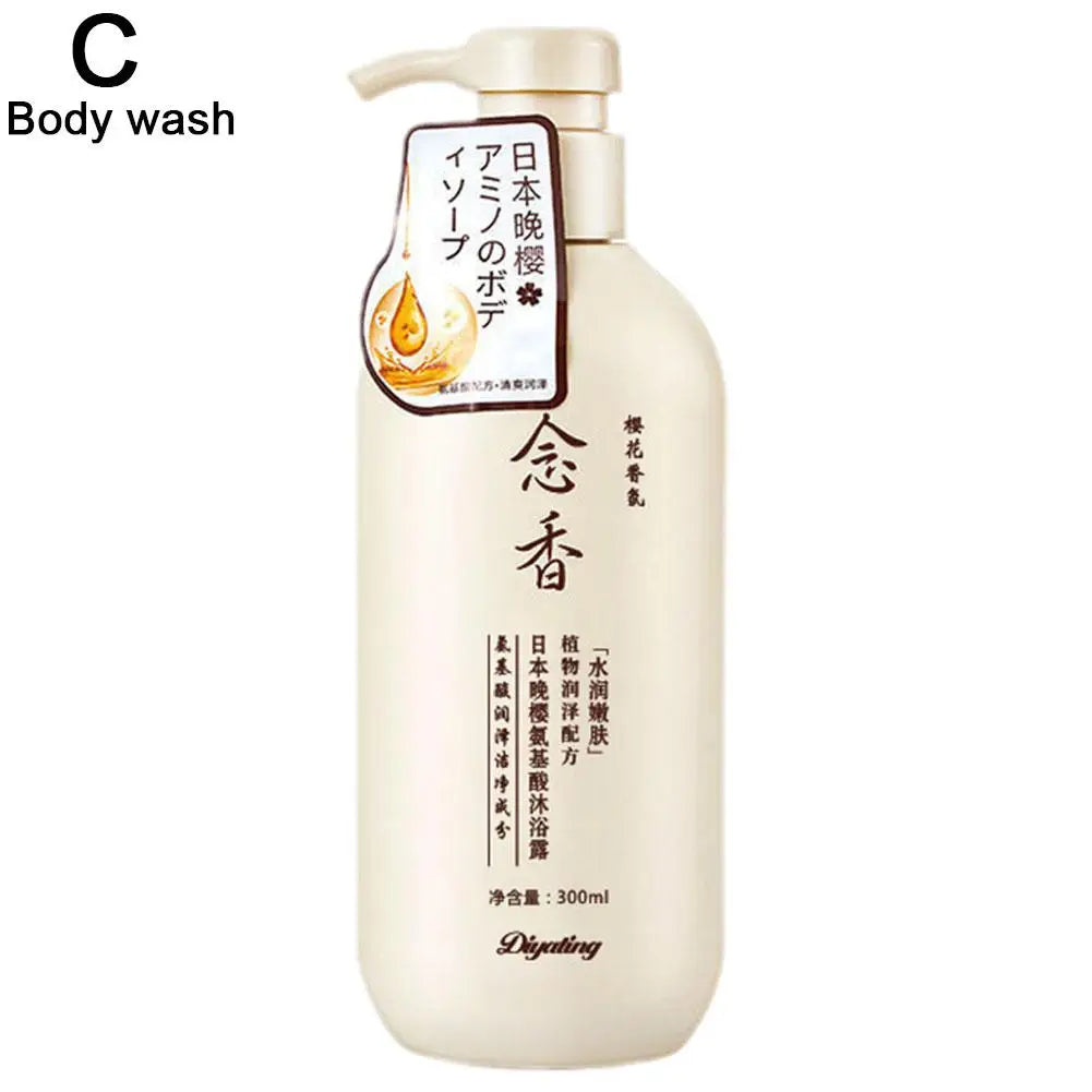 3 Pack Japanese Shampoo And Conditioner & Body Wash Set, Amino Acid Fragrant Japanese Evening Shampoo, Thick Smooth Hair