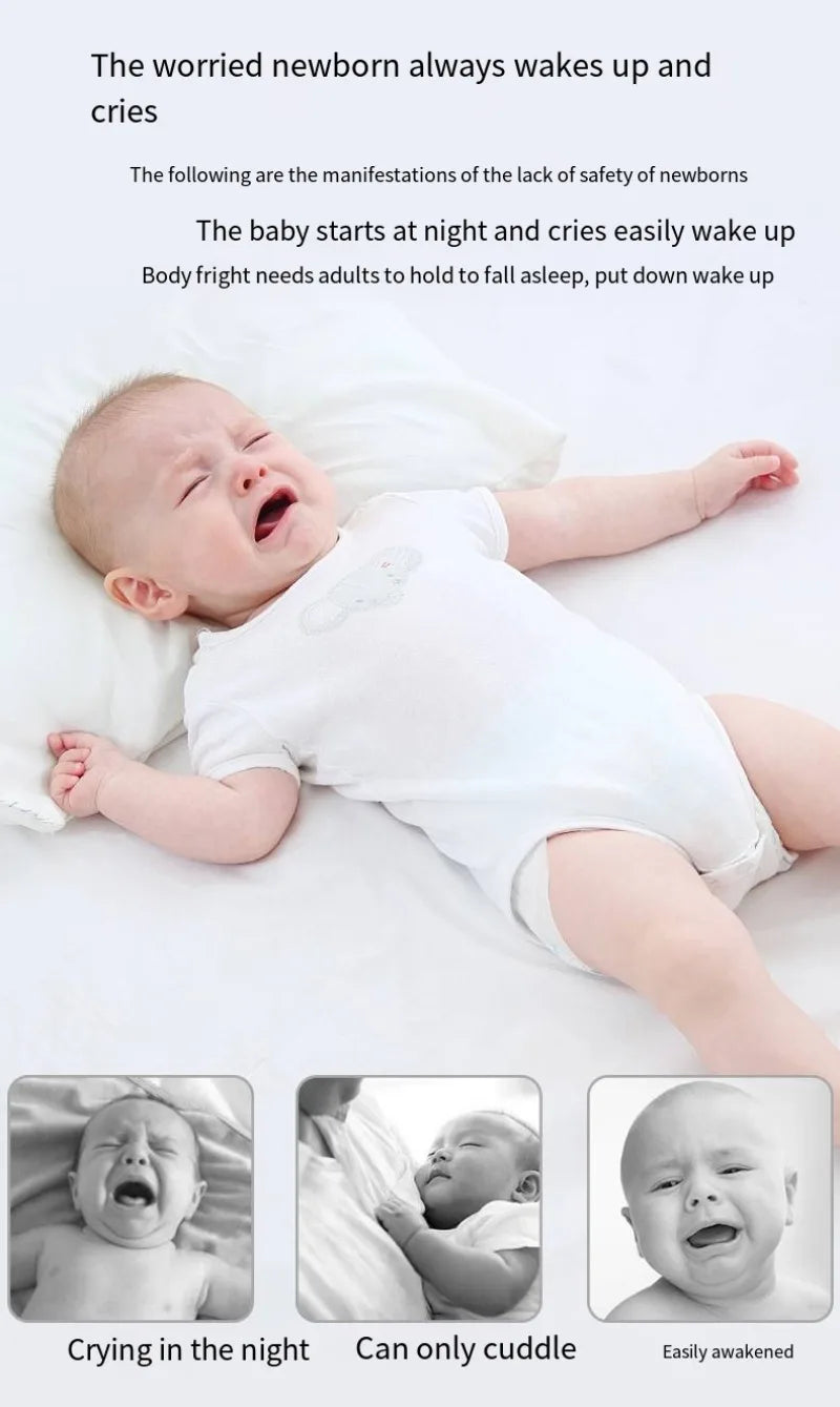 Newborn Baby Swaddle Wrap Adjustable Newborn Hat Set Anti-kick Swaddle Warm Soft BlanketSuitable for Babies Aged 0-3 Months