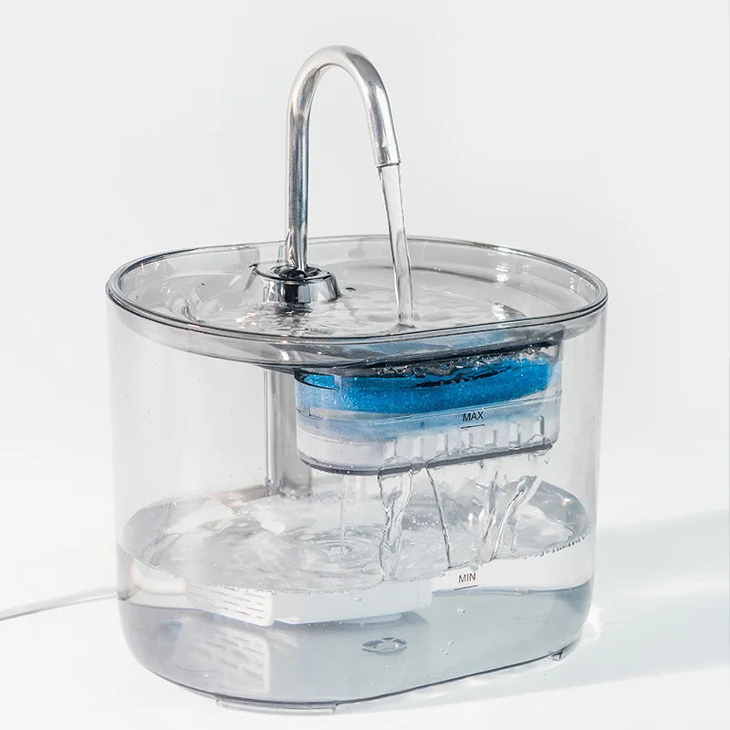 Cats Water Fountain Automatic Filter Cats Fountain With Stainless Steel Faucet Silent Water Pump Pet Cats Dog Water Dispenser