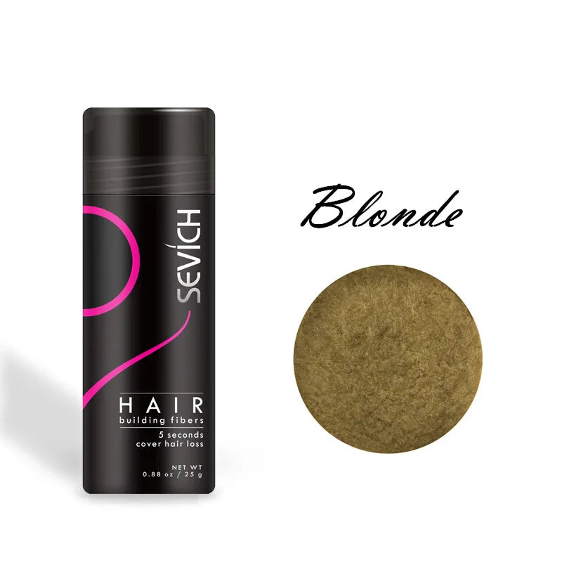 Sevich Hair fiber Spray 25g Keratin Hair Building Fibers Regrowth Powder Hair Root Cover Up Thickening Hair Loss Concealer Spray