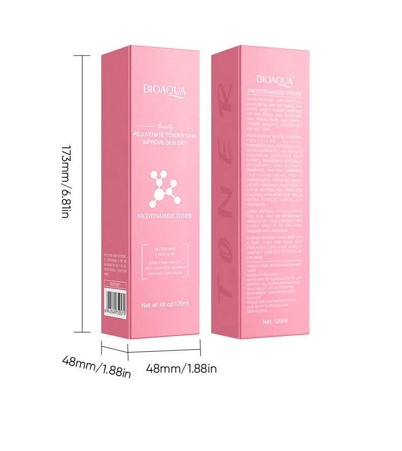BIOAOUA Niacinamide Moisturizing and Rejuvenating Facial Toner Deep hydration Whitening Firming Face Toner Beauty Skincare