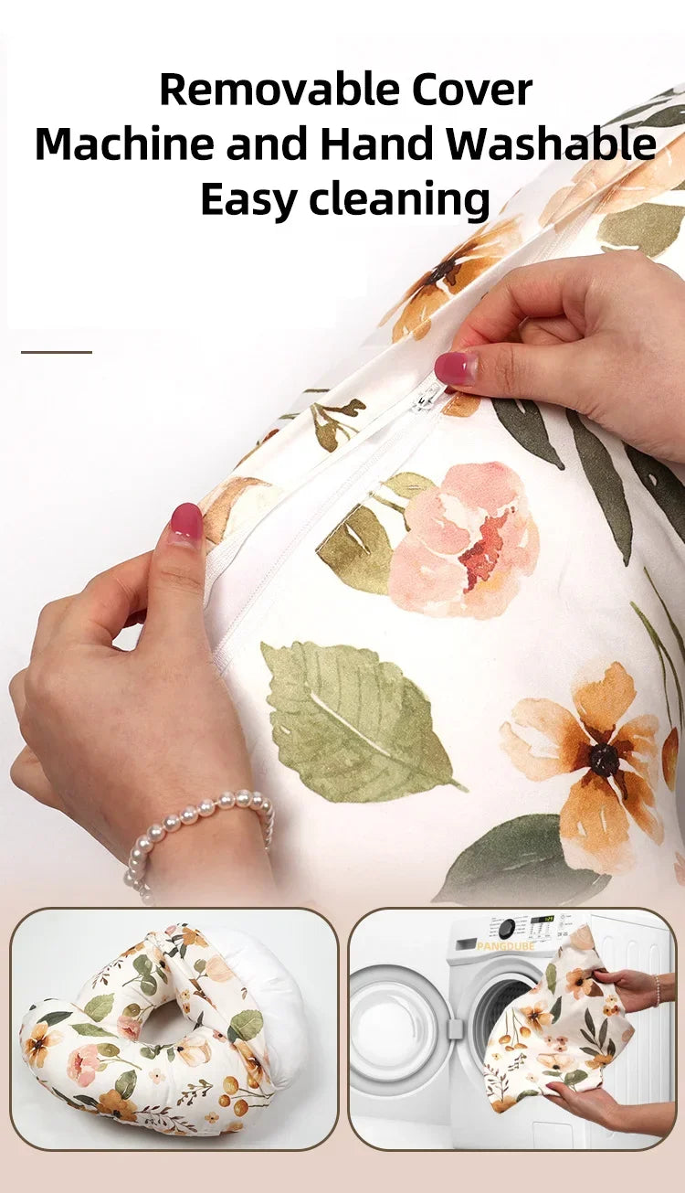 Baby Breastfeeding Pillow Baby Nursing Cushion Ushaped Maternity Feeding Pillow Infant Neck Support Pregnancy Pillows Hands-Free