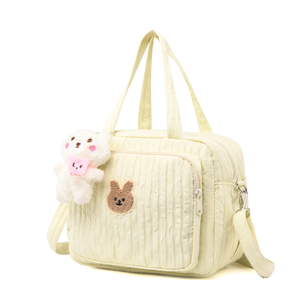 Mommy Stroller Nappy Bag Portable Cute Cartoon Multi-function Large Capacity Baby Diaper Bags with Pendant Nylon Mom Travel Tote