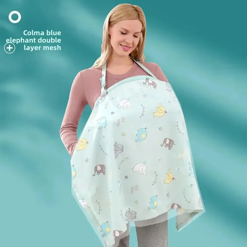 Cotton Mother Cape Blanket Nursing Apron Carseat Stoller Cover Lactation Maternity Clothes for Baby Breastfeeding Accessories
