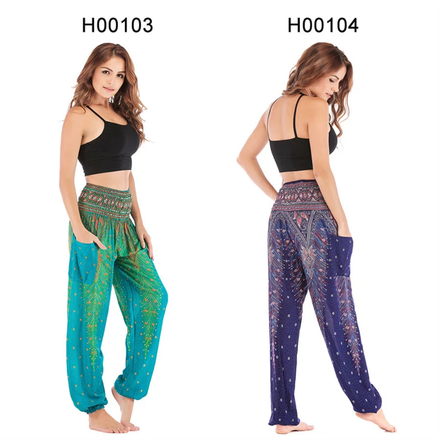 Yoga Pants Women Hippie Harem Printed Leggings Boho High Waisted Pantalone De Mujer Cintura Alta Calca Feminina Beach