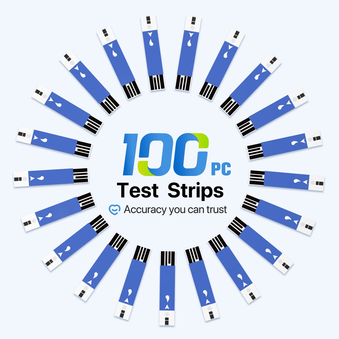 50Pcs Blood Glucose Test Strips/Lancets For G-425-3/G-425-2/G-425-1/G-427B Glucosemeter Blood Sugar Testing Papers Blood Collect