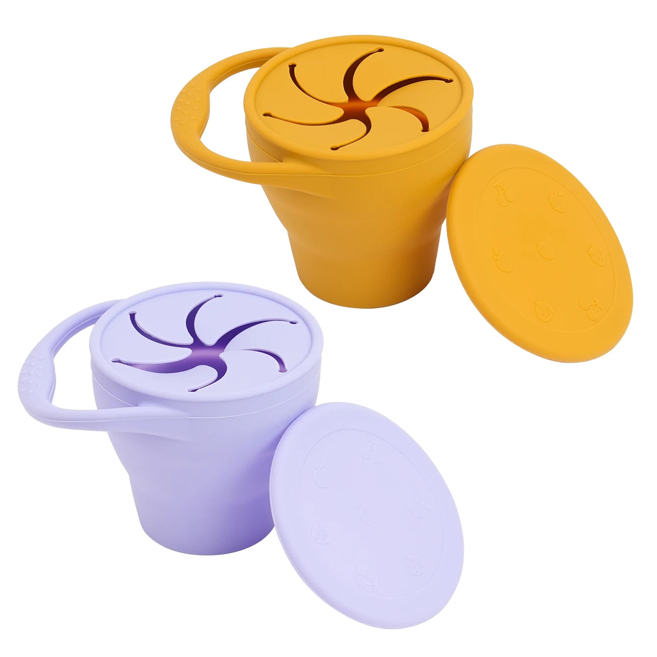 1PCS Baby Silicone Tableware Collapsible Snack Cup Baby Shower Gift Portable Baby Snack Box Feeding Trianing Baby Food Storage