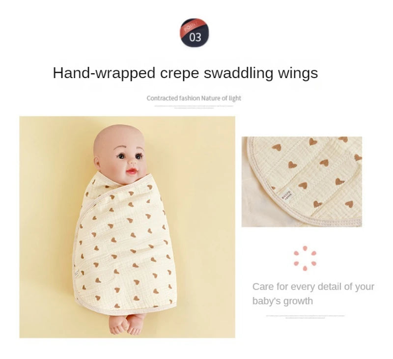 Baby Swaddle Blanket 0-6 Months Strap Protect Belly Baby Sleeping Blanket Wrap for New Born Thin-style for Summer