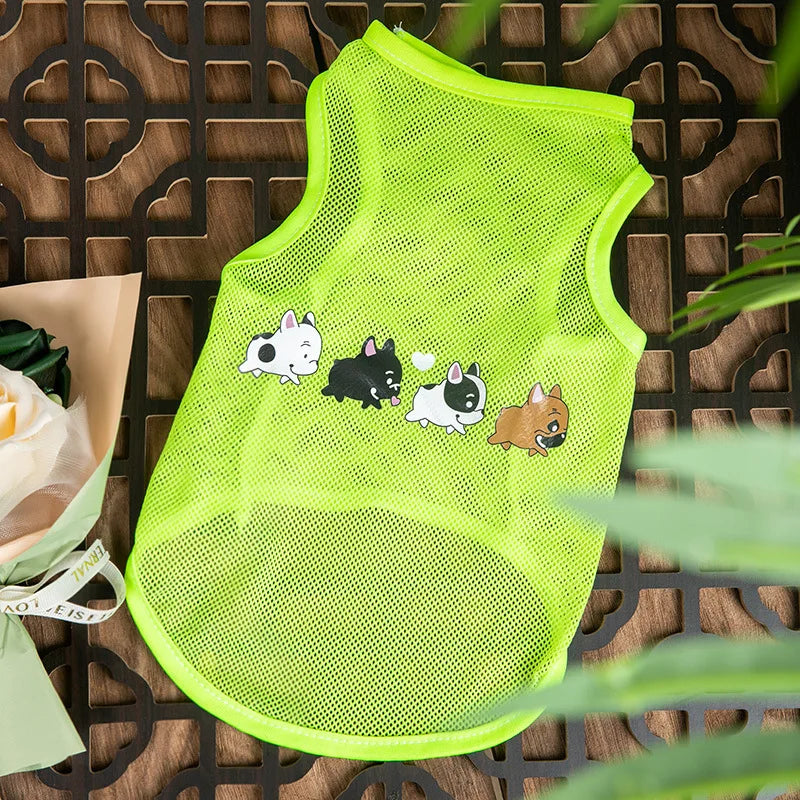 Dog Clothes Mesh Breathable Cool Vests Puppy Summer Clothes For Small Dogs Cat Pet T-Shirt Large Breed Ropa Para Perros