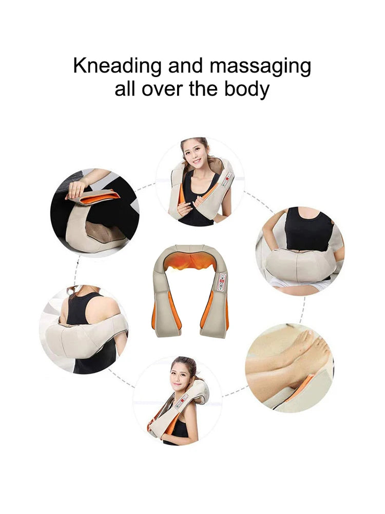 Home Neck Massager, Shiatsu Portable Shoulder Massager For Tissue Relief And Muscle Relaxation, Suitable For Multiple Scenarios