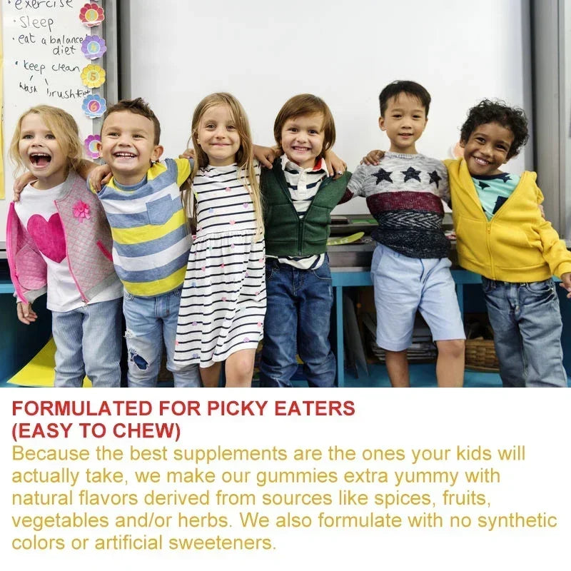 Kids Multivitamins Gummies - Support Children's Development, Provides Energy, Supports Brain, Eye & Overall Healthy Development