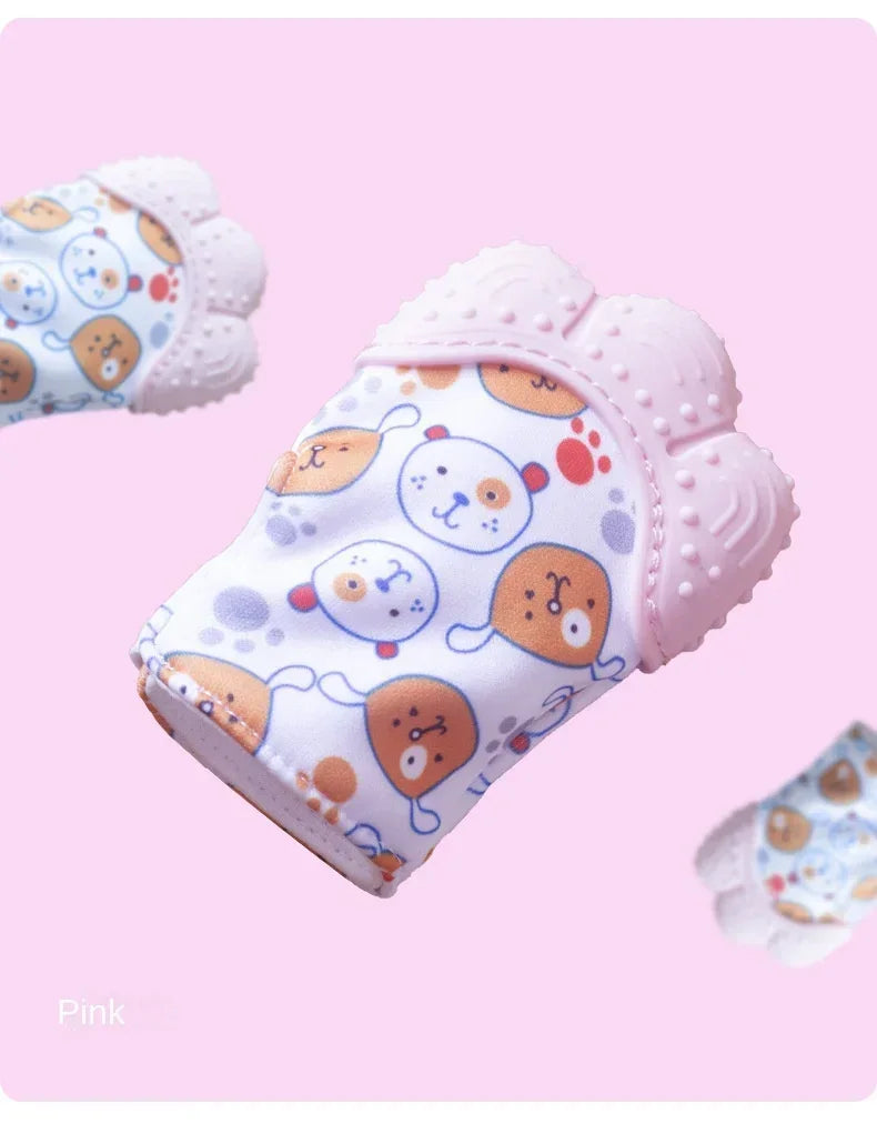 Baby Teething Silicone Gloves Multi-Layer Breathable Chewing Gloves Baby Teething Toys Baby Self Soother Teether Teething Toys