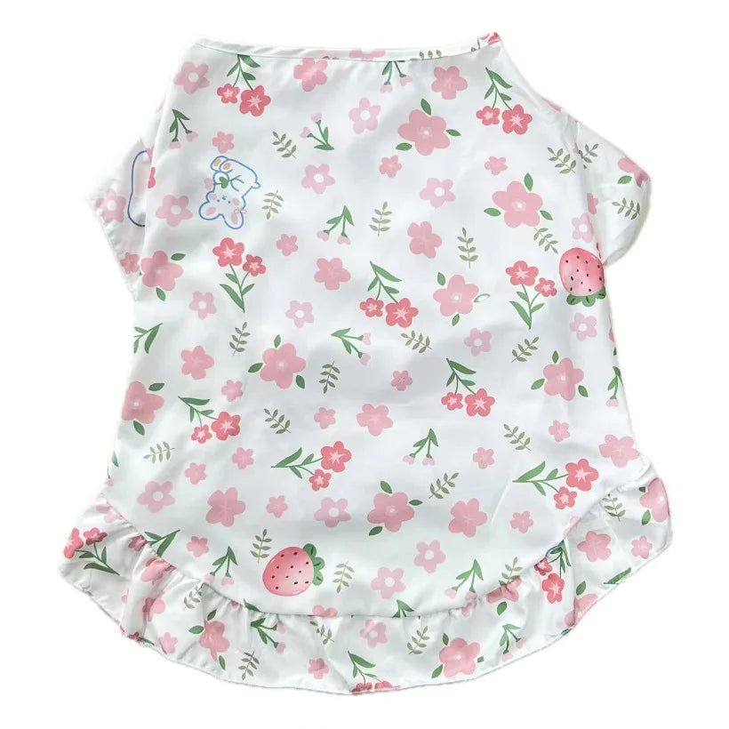 Summer Large Dog Cooling Clothes Cute Pet Dog Princess Dresses Medium Big Dogs Summer Vest Labrador Golden Retrievers Clothes