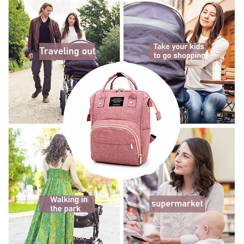 Nappy Backpack Diaper Bag Mummy Large Capacity Bags Mom Baby Multi-Function Waterproof Outdoor Travel Diaper Bags for Baby Care