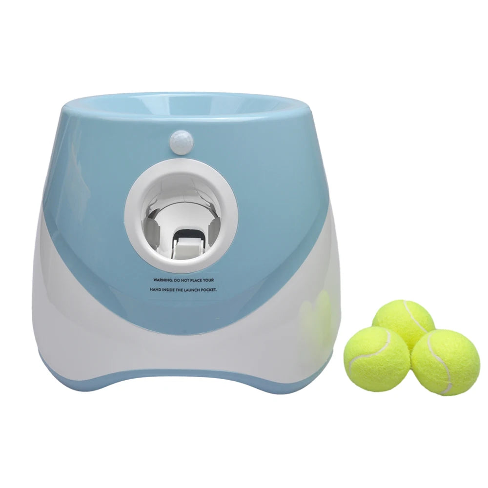 With 5 balls Automatic Ball Launcher for Dogs 3 Adjustable Distances Settings,Improves the dog's intelligence Outdoor pet game